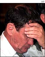 Farmer at a union meeting 