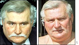 Lech Walesa (before and after)