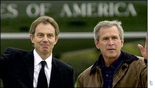 Tony Blair with George Bush