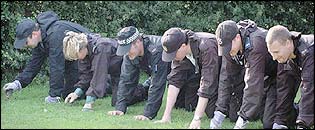 The police searching for the missing girls