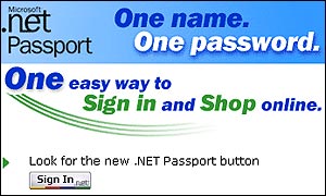 Microsoft's Passport homepage 