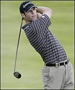 Bradley Dredge in action at Celtic Manor