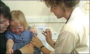 Baby receiving MMR