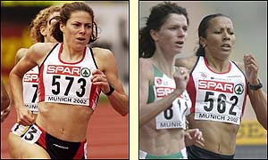 Helen Pattinsen finishes fifth and Kelly Holmes fourth in their respective heats and fail to qualify for the final