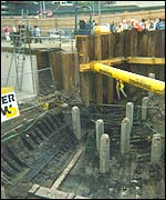 Hull of 15th century ship, Newport