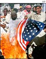 Anti-US protesters in Pakistan