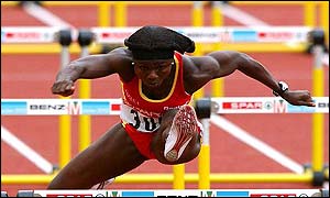 100m hurdles champion Glory Alozie