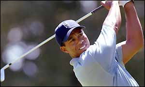 Tiger Woods, the leader of the Buick Open after two rounds