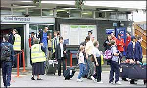 Commuters at Hemel Hempstead station