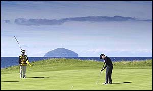 Jean Bartholomew in action at Turnberry