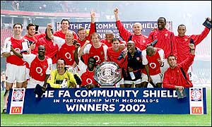 Arsenal collect their first trophy of the season