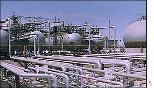 Aramco oil refinery in Saudi Arabia
