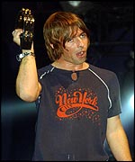 Liam Gallagher on stage at the Roseland Ballroom, New York