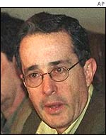 Colombian President Alvaro Uribe