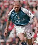 Alf Inge Haaland in action on the day of the Keane tackle