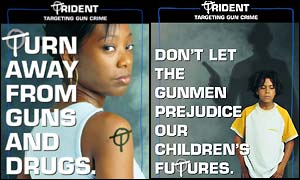 New posters forming part of Operation Trident