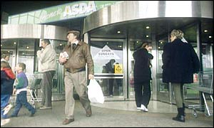 Shoppers at Asda