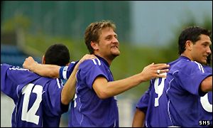 Rubio scored Livingston's first-ever goal in Europe