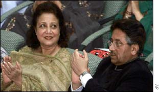 President Musharraf and his wife at an Independence Day celebration