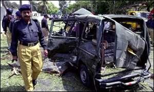 Car bomb at US Consulate in Karachi, Pakistan 