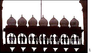 Soldiers guarding Red Fort