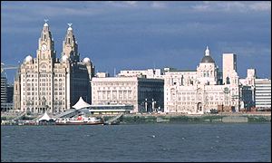Liverpool's current waterfront with its Three Graces