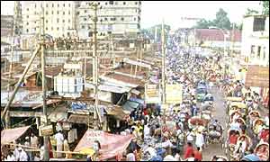 A market in Dhaka
