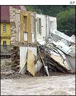 Destroyed house in Weesenstein