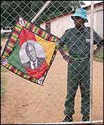 Mugabe flag on farm