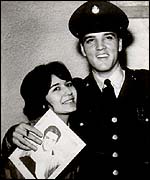 Ubi Rhodes-Malin with Elvis Presley, 1950