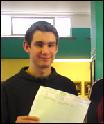 Liam Burn received three A grade A-levels