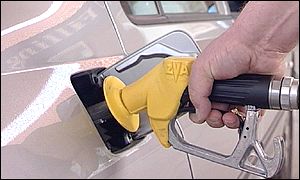Car being filled with biodiesel