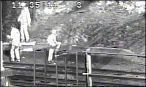 Children on the track near Harrow