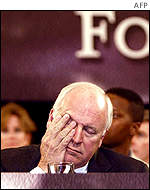 Messrs Bush and Cheney met with a broad range of people from industry leaders to students to discuss the fundamentals of the economy.