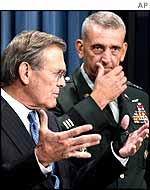 Donald Rumsfeld and General Franks