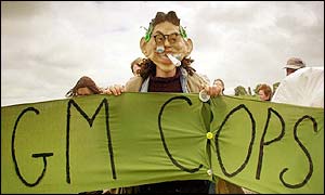 GM crop trials protest