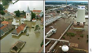 Spolana chemical plant and village of Zalezlice, Czech Republic