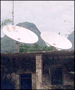 Satellite TV dishes