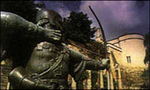 The Robin Hood statue in Nottingham
