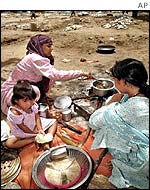 Muslims at a camp in Gujarat