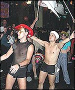 Mardi Gras revellers