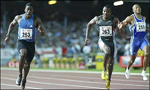 Maurice Greene was back in fifth in the 100m