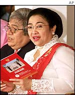 President Megawati Sukarnoputri during Independence Day celebrations in Jakarta