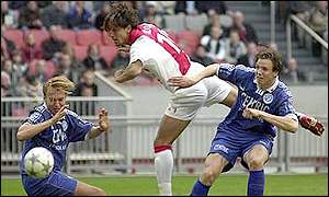 Ahmed Hossam in action for Ajax