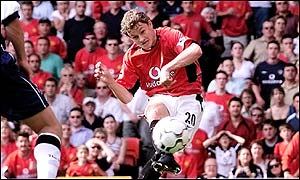 Solskjaer took the field with less than 20 minutes remaining