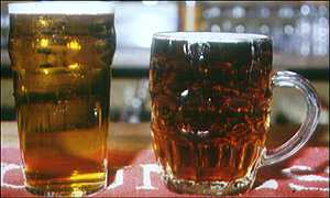 Pints on a bar