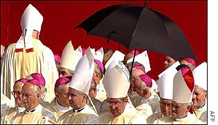 Bishops at Papal Mass