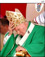 Pope John Paul at the Mass