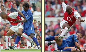 Aliou Cisse is sent off for his second book able offence and Darren Purse makes two goal-line stops late on