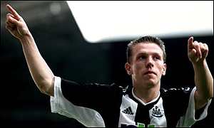 Craig Bellamy in action for Newcastle